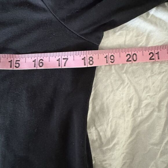 PUREJILL Top Womens Medium Black Pima Cotton Tee Basic Layer Capsule EUC - Picture 6 of 7